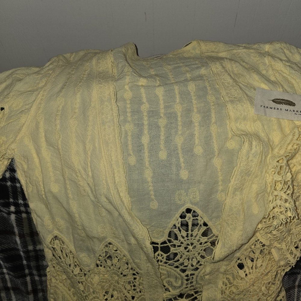 Yellow Lace Cardigan Farmers Market